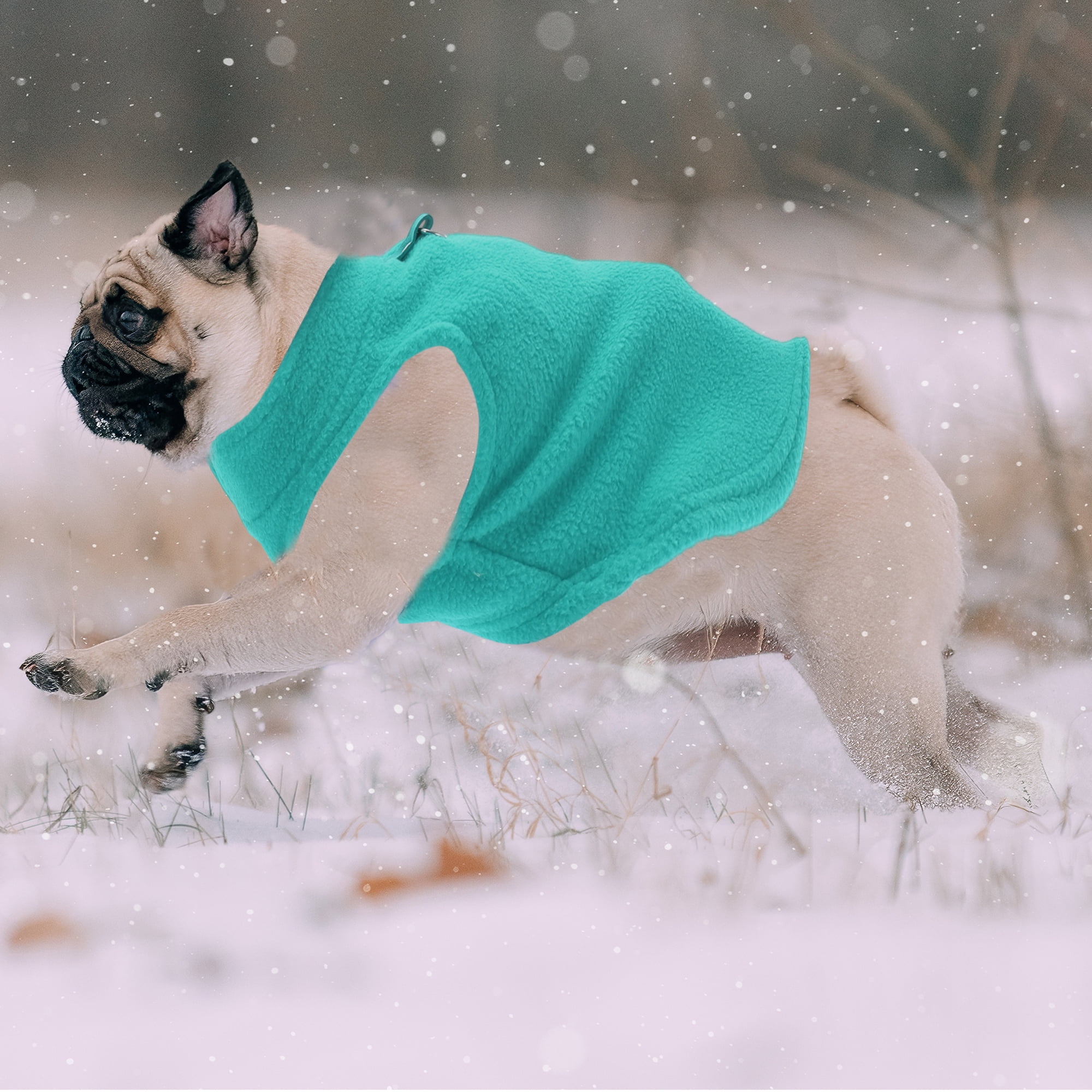 Unique Bargains Dog Cat Warm Vest Small Dog Cat Jumpers Lake Blue S