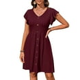 thumbnail image 2 of Robe d'Été pour Femmes 2024 Mode Grande Taille Ajustée Diagona L Col Sans Manches Robe 50 % de Réduction Liquidation!, 2 of 9