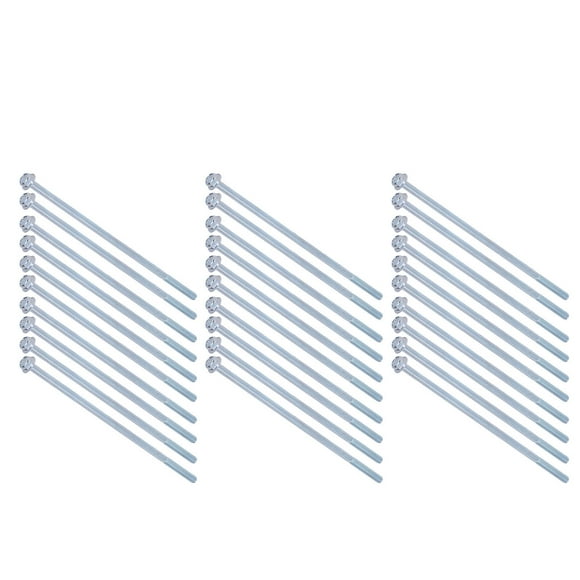 Hex Flange , Fine Threads Sturdy Blue White Zinc Long Life Span 20Pcs M8 Hex Head Screw Extended For Micro Tillage Machine M8 X 160,M8 X 170,M8 X 185,M8 X 190,M8 X 200,M8 X 205,M8