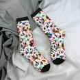 thumbnail image 5 of Hirioo Mexican Bright Style Pattern Adult Middle Tube Socks Breathable Sock Non-Pilling,Contrasting Color Design, 5 of 6
