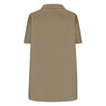 thumbnail image 6 of Men's Short Sleeve Button Down Shirt Casual Blouse Top with Pocket Vintage Turndown Collar Loose Fit for Business Casual Vacation Beach Holiday Office Work | Ihhxva,Brown 2XL, 6 of 9