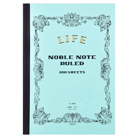 Life Noble Notes Bound On Side Stitched Notebooks: 8 in x 12 in. (Blue Cover, Lined Pages)