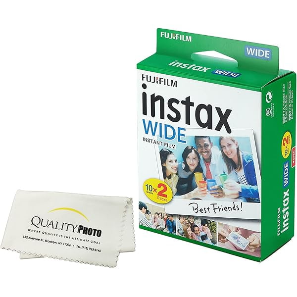 Película instantánea Instax Wide (paquete de 2) con 20 exposiciones, compatible con cámaras Fujifilm Instax Wide 300, 200 y 210