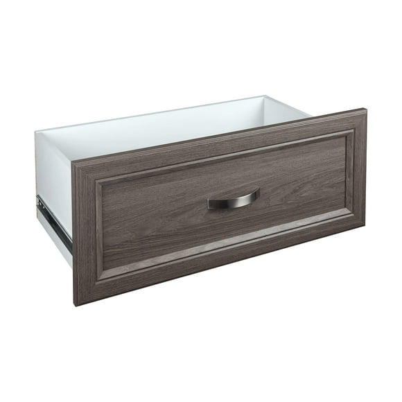 ClosetMaid Ensemble de Tiroirs en Bois Style Shaker pour Rangement Vêtements x 10 Taille pour Unités de 25 Pouces Gris Graphite/nickel Satiné