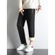 thumbnail image 5 of Pantalones de algodón de lana de cordero de invierno para hombre, ropa exterior de invierno extra grande, pantalones casuales rectos, holgados y cálidos con tobillos atados, 5 of 5