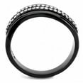 thumbnail image 3 of IP Black(Ion Plating) Stainless Steel Ring with AAA Grade CZ in Clear for Women Style DA126, 3 of 5