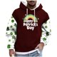 thumbnail image 2 of Sudadera con capucha para hombre, estilo informal, con estampado del Día de San Patricio, con cordón y manga larga, de poliéster., 2 of 5