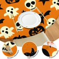 thumbnail image 4 of Spooky Icons Halloween Pattern Round Fitted Tablecloth with Elastic Edge,Dining Table Cover Waterproof,Outdoor Round Tablecloth for Camping,Dining,Indoor and Outdoor, 4 of 7