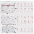 thumbnail image 2 of Bolsa de maquillaje Honitty, bolsa de cosméticos acolchada con estampado floral, conjunto de algodón, 2 of 6