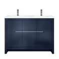 thumbnail image 2 of 48 in. Wide Navy Blue Vanity Unit | Open Shelf and Interior Storage in Bathroom | Stain - Resistant Quartz Surface and Faucet, 2 of 3