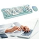 thumbnail image 1 of Combo De Teclado Y Mouse Inalámbricos, Teclado De Máquina De Escribir Retro Colorido Con Teclas Redondas, Mouse Y Teclado Inalámbricos Para Computadora Portátil, 1 of 7