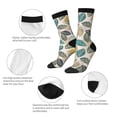 thumbnail image 3 of Pofeuu Vintage Leaves Print Crew Socks, Adult Running Hiking Socks for Youth and Adult, 3 of 6