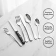 thumbnail image 6 of 24 Piece Silverware Set with Steak Knives, Stainless Steel Flatware Set for 4, Mirror Polished Cutlery, 6 of 8