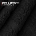thumbnail image 2 of Canadian Linen Imperial Bathmats, 2 Pack, 20"x30", Lightweight Quick Dry Washable Tub Soft Absorbent Cotton Shower Mats with Piano Keys Design, Black, 2 of 9