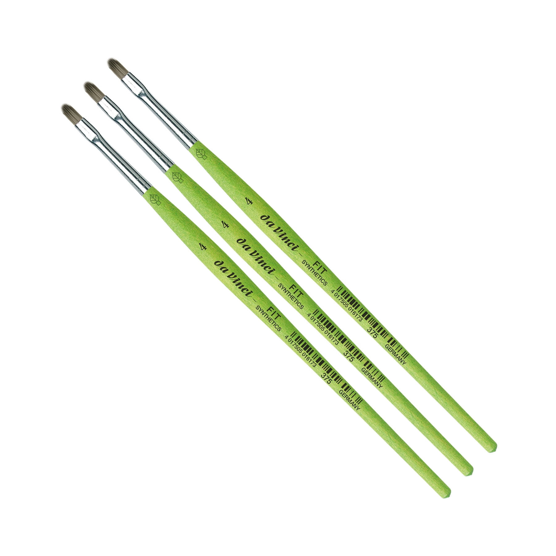 da Vinci FIT Synthetics Student Brush, Synthetic, Acrylic & Tempera, Filbert, Series 375, Size 4, Pack of 3