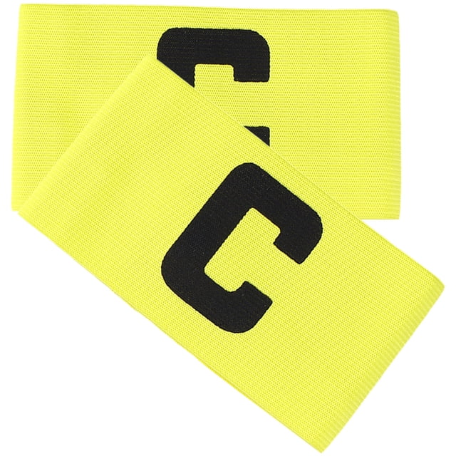 BRIGHTFUFU 2Set Yellow Nylon Arm Bands for Soccer with Simple Lettering 13.50X6.00X0.50cm