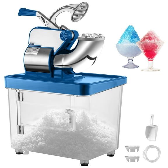 VEVOR Commercial Ice Crusher, Snowball Machine Commercial Blue Snow Cone Machine