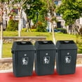thumbnail image 6 of Saedy 4 Pack 40 Liter Swing Lid Trash Cans, Large Gray Plastic Waste Bins, 6 of 7