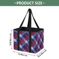 thumbnail image 2 of Collapsible Car Trunk Organizer with Handles 600D Oxford for Car Kitchen and Home Storage, Blue and White Checkered 13× 10.2×10.8inch, 2 of 6