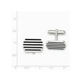 thumbnail image 2 of Sterling Silver Black 5 Stripe Enamel Cuff Link, 2 of 2
