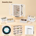 thumbnail image 6 of 360° Rotating Jewelry Box for Women, Wooden Large Jewelry Organizer with 5 Drawers, Vertical Open Design Jewelry Organizers and Storage for Earring Ring Necklace Bracelet, 6 of 8