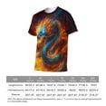 thumbnail image 6 of LAOLIUSN Men's Fire Dragon Graphic T Shirt, All Over Print Blue Dragon Crew Neck Short Sleeve Tee, Fantasy Dragon Shirt，S-4XL, 6 of 7
