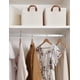 thumbnail image 5 of StorageWorks Contenedores de almacenamiento, contenedores de tela para estantes, cestas de almacenamiento grandes con marco de metal, cestas de armario y contenedores con asas, color natural, paquete, 5 of 5