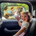thumbnail image 3 of Yuyamidu Sunflower Car Window Sunshades Highland Cow Vehicle Rear Window Sun Shade 2 Packs UV Rays Sun Protection Auto Side Window Cover Car Interior Accessories, 3 of 7