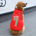 thumbnail image 3 of Perro Camiseta Mascotas Fútbol Jersey Deportes Fútbol Equipo Nacional Chaleco Gato Verano Ropa Fresca Ropa, 3 of 4