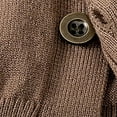 thumbnail image 5 of Odeerbi Kids Boys Girls Cardigan Sweater Cute Knit Sweater Cardigan Fall Winter Warm Thermal Knit Cardigan Baby Children's Fashion Versatile Long Sleeve Sweater Brown, 5 of 8