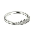 thumbnail image 3 of 0.25ct Aurora Diamond Moissanite 10k White Gold Wedding Band, 3 of 4