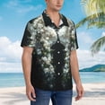 thumbnail image 3 of Balery Floral Angelic White Wings Camisas hawaianas de manga corta para hombre, camisas playeras de corte holgado, camisas de vacaciones con botones,X-Large, 3 of 7