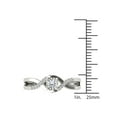 thumbnail image 4 of 1/20 Carat T.W. Diamond Criss-Cross Shank Cluster 10kt White Gold Engagement Ring, 4 of 5