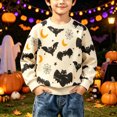 thumbnail image 2 of Atogsazn Toddler Baby Boys Fleece Halloween Sweaters Kids Casual Long Sleeve Pullover Sweatshirts Fall Winter Tops Khaki 6-7 Years Fashion, 2 of 7