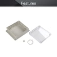 thumbnail image 3 of HUGFEGWE Junction Box ABS Plastic Dustproof Waterproof IP67 Universal Electrical Project Enclosure with Transparent Clear Cover and Fixed Ear 7.56" x 7.40" x 2.76" U2536-19148, 3 of 7