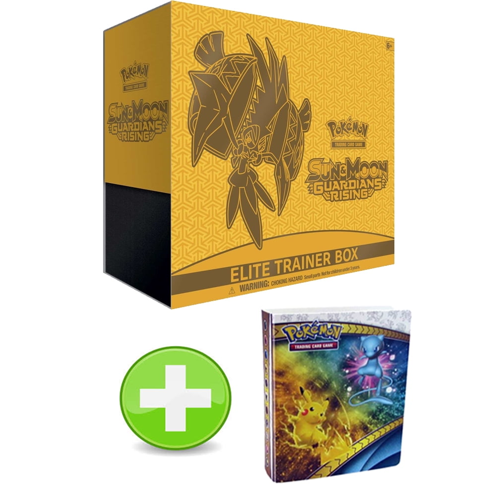 Pokemon Sun and Moon Guardians Rising Elite Trainer Box TAPU KOKO with  Pikachu Mew Mini Binder 