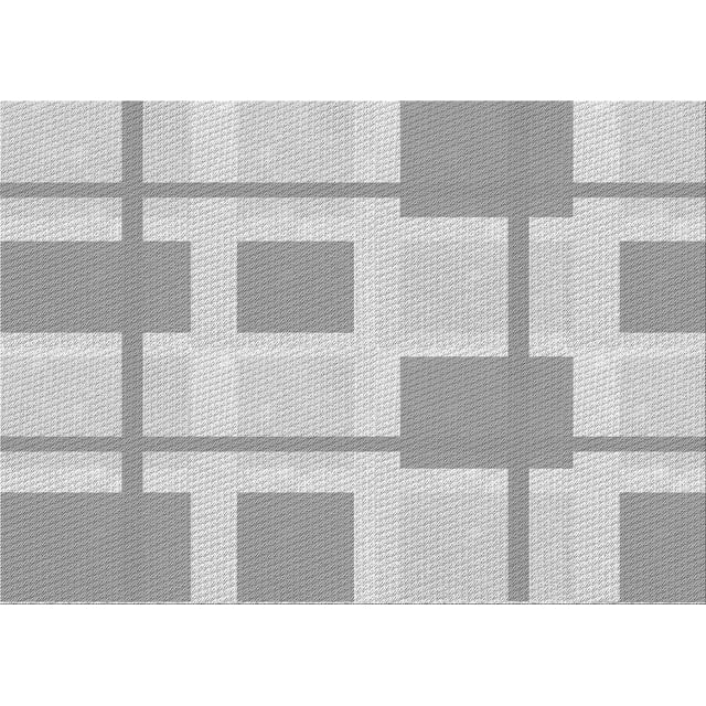 Ahgly Company Tapis Rectangulaire d'Intérieur Lavable en Machine Gris Canon de Transition, 2 Pieds x 3 Pieds