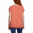 thumbnail image 3 of Jessica Simpson Ladies' Size XL, V-Neck Knit Short Sleeve Top, Burnt Sienna, 3 of 3