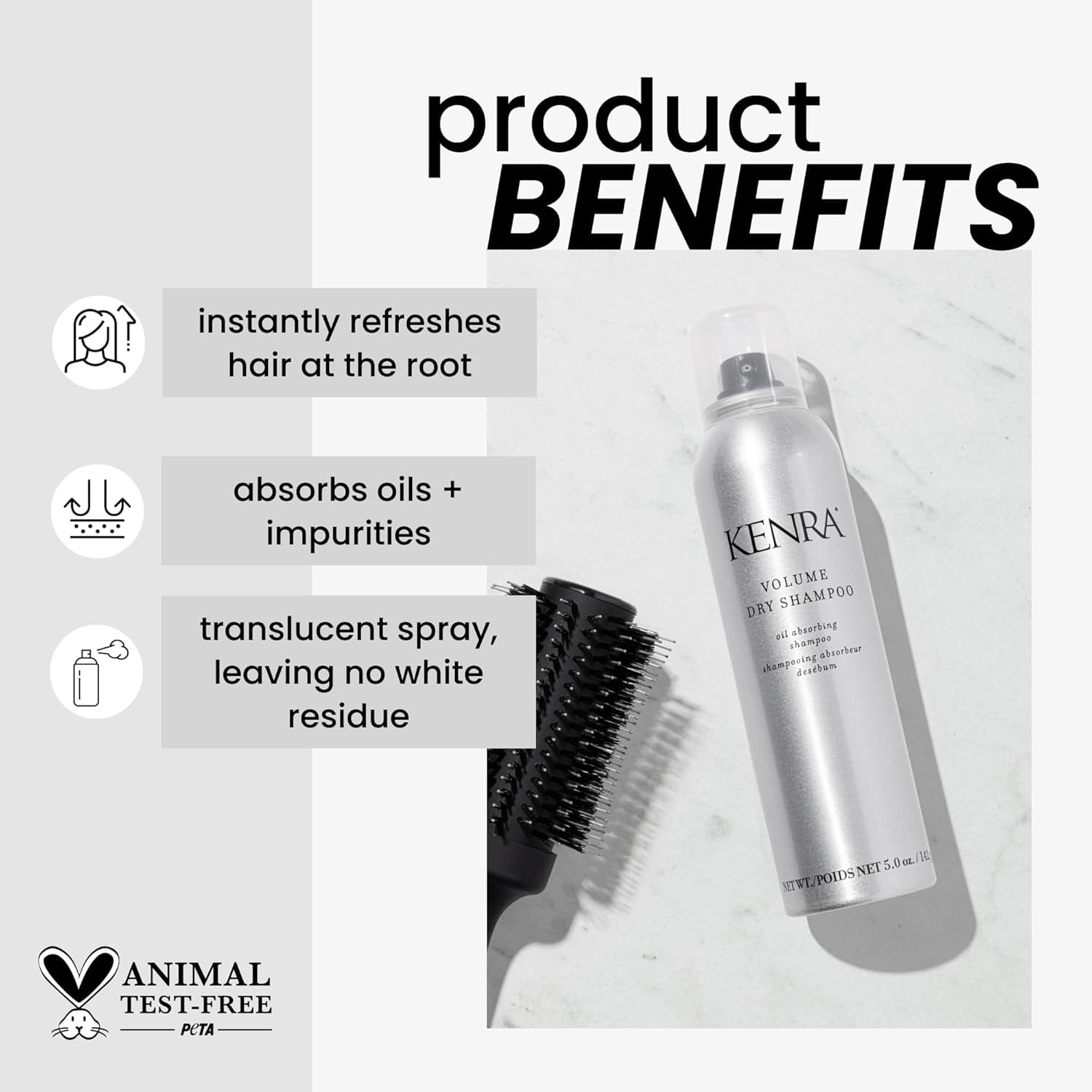 Kenra Volume Dry Shampoo 5 oz - Absorbs Oil & Adds Texture