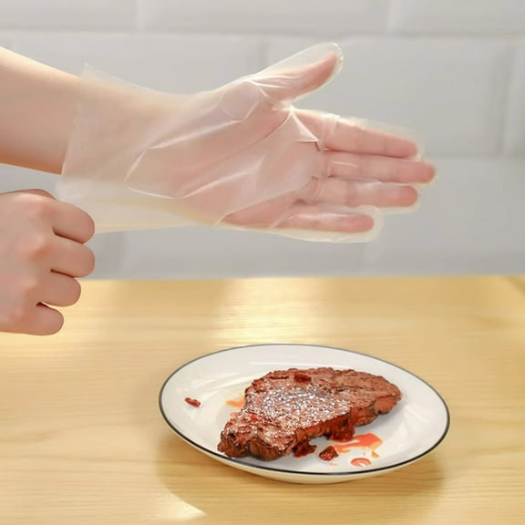 Disposable Food Prep Gloves - 70 Piece Plastic Food Safe Disposable Gloves, Food Handling,Disposable Gloves for Cooking