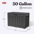 thumbnail image 5 of Keter Kentwood 50 Gallon Durable Resin Outdoor Deck Box Storage Organization, Graphite, 5 of 10