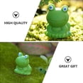 thumbnail image 3 of LEORX 6Pcs Flowerpot Figurines Small Resin Figurines Green Cartoon Shape Decoration, 3 of 6