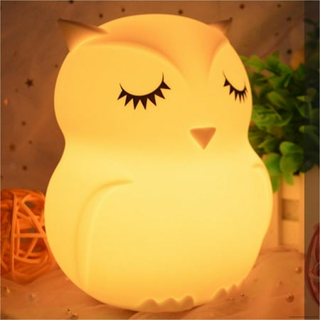 

Portable Silicone Owl Night Light Rechargeable/Battery Dimmable For Toddler