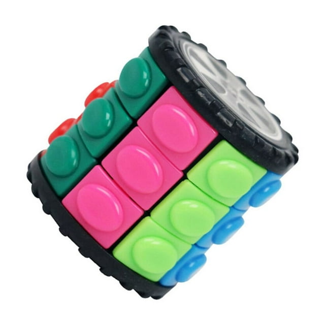 pitrice 3D Puzzle Cube Puzzle Tower Cylinder Rotate and Slide Logic Cube Puzzle Restless Hand Toy Decompression Toy DIY Cylinder Puzzle Type1