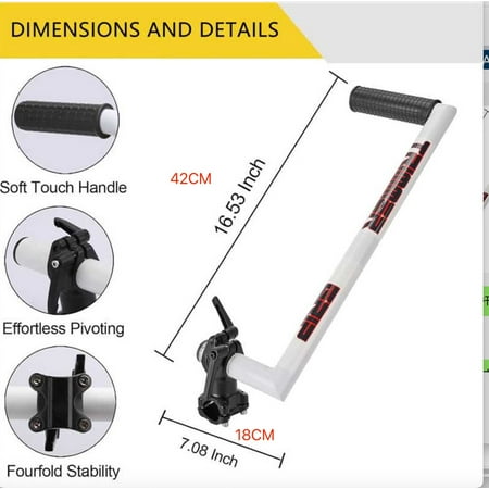 Adjustable Ergonomic Auxiliary Handle for String Trimmers, Weed Eaters & Edgers, Universal Fit Garden Tool Grip for Improved Comfort and Control