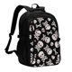 thumbnail image 1 of Balery black white Skull bone Mochila con carga USB para hombre y mujer - Mochila impermeable y antirrobo para laptop con puerto USB para viajes, trabajo, 1 of 7
