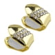 thumbnail image 2 of 2 uds 18k chapado en oro parrillas dientes cristal boca parrillas inferior Bling Hip Hop Hugo Tapa de dientes chapada en oro de 18 quilates, 2 of 9
