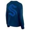 thumbnail image 3 of Women's Fanatics  Navy Seattle Kraken Elements Flow Pullover Sweatshirt, 3 of 3
