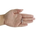 thumbnail image 6 of Mens Genuine Diamond Ankh Cross Pendant 1.25" White Sterling Silver Charm 1/7 CT, 6 of 6