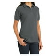 thumbnail image 4 of Yellow Rooster Women's Heavyweight Cotton Pique Female Polo Shirt Steel Grey L, 4 of 6